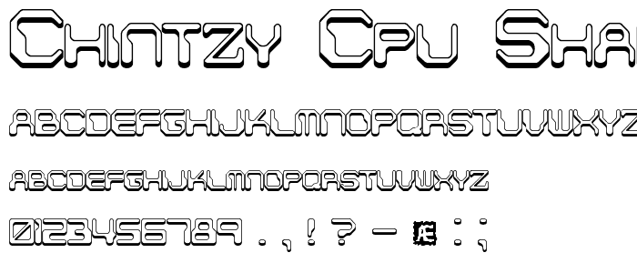 Chintzy CPU Shadow BRK font
